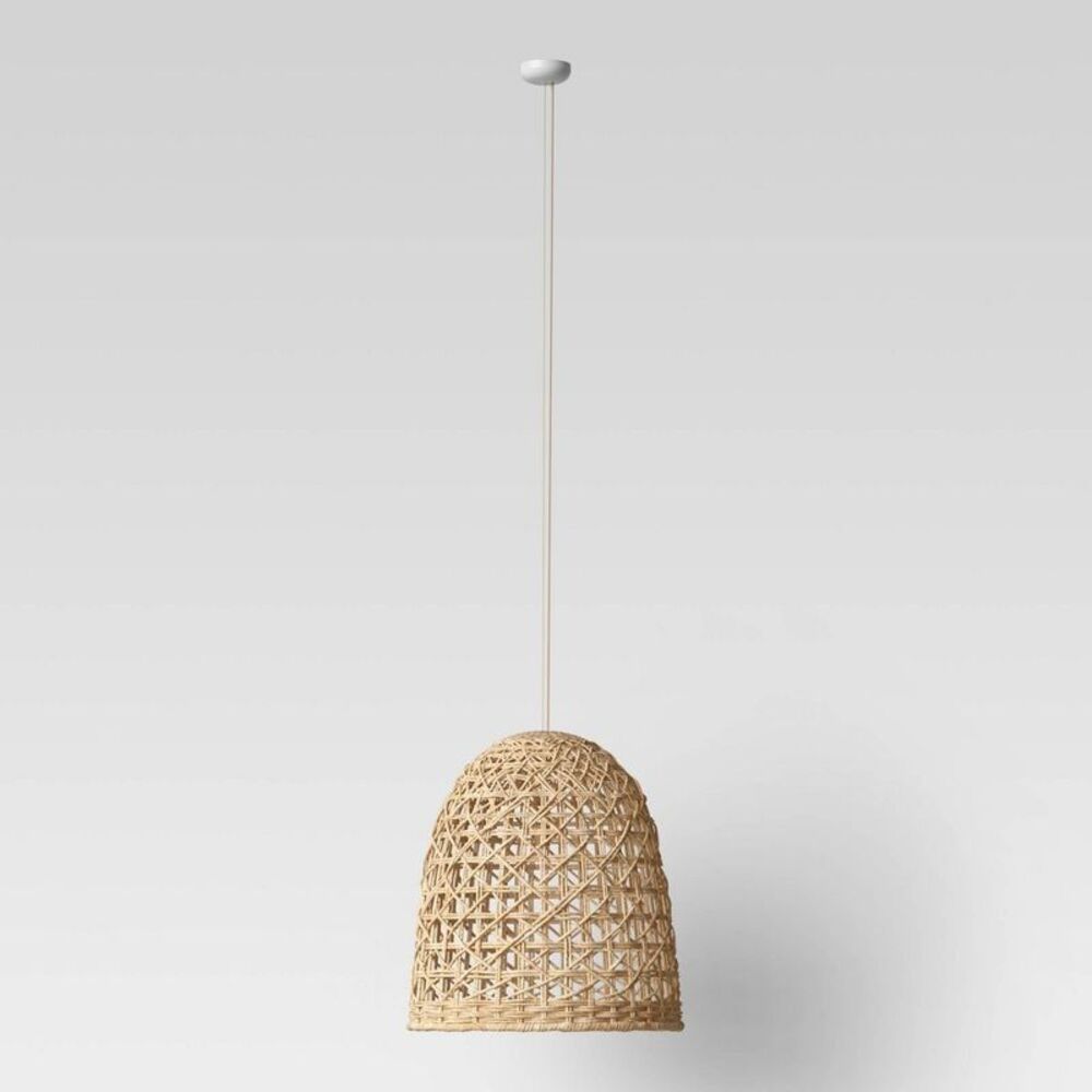 Large Corn Rope Pendant Lamp Light Brown (Includes LED Light Bulb) - Threshold